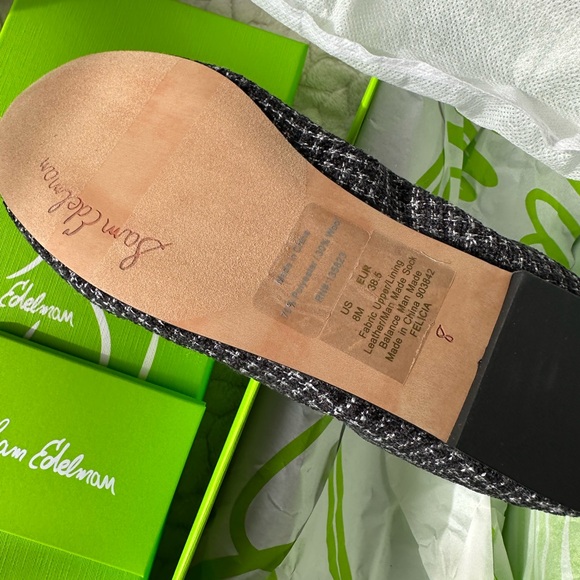 Sam Edelman Felicia flats brand new! Size 8 black boucle. - Picture 7 of 11